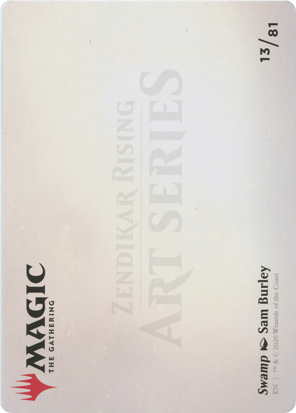Swamp // Swamp  [Zendikar Rising Art Series] (Borderless) Foil