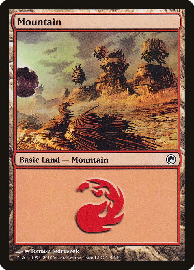 Mountain (245) [Scars of Mirrodin] Foil