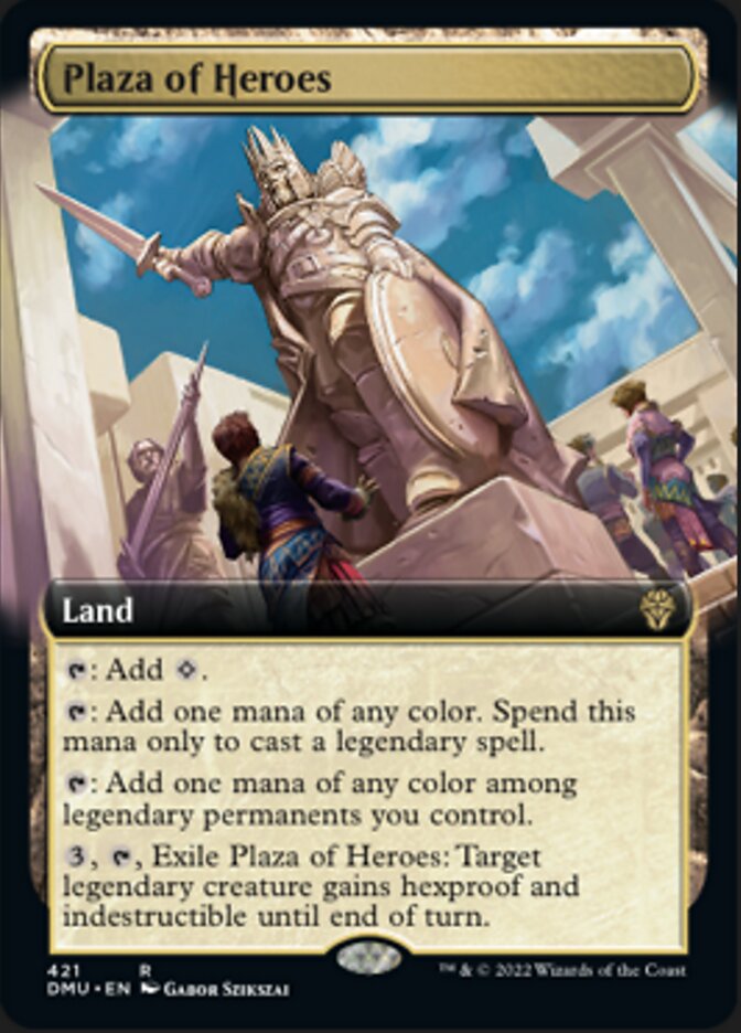 Plaza of Heroes (Extended Art) [Dominaria United] Foil