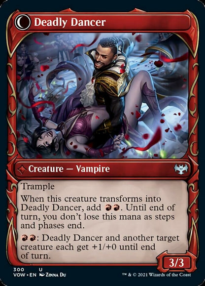 Alluring Suitor // Deadly Dancer (Showcase Fang Frame) [Innistrad: Crimson Vow] Foil