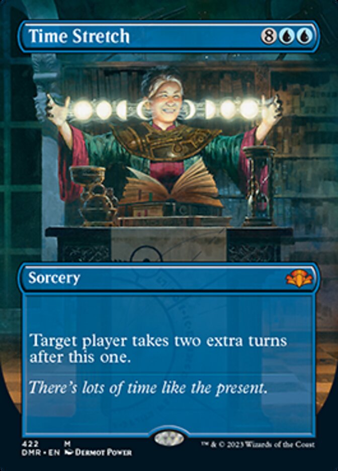 Time Stretch (Borderless Alternate Art) [Dominaria Remastered] Foil