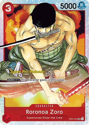 Roronoa Zoro (ST01-013) - [Super Pre-Release Starter Deck 1: Straw Hat Crew] Foil