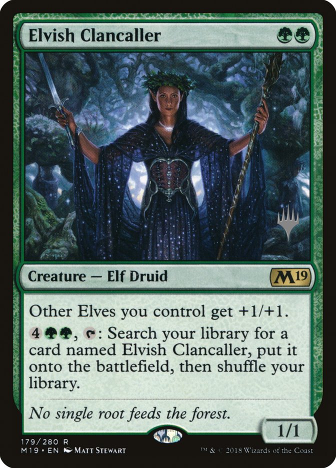 Elvish Clancaller (Promo Pack) [Core Set 2019 Promos] Foil