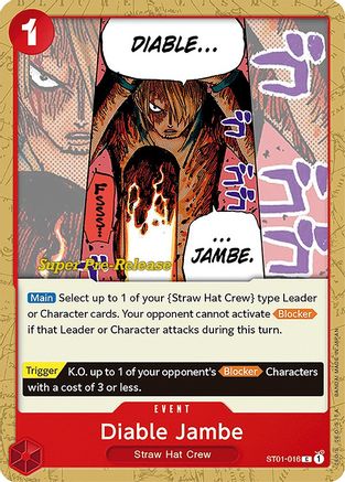 Diable Jambe (ST01-016) - [Super Pre-Release Starter Deck 1: Straw Hat Crew]