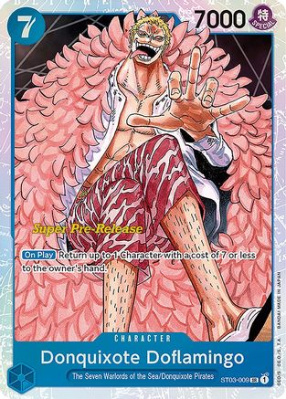 Donquixote Doflamingo (ST03-009) - [Super Pre-Release Starter Deck 3: The Seven Warlords of the Sea] Foil