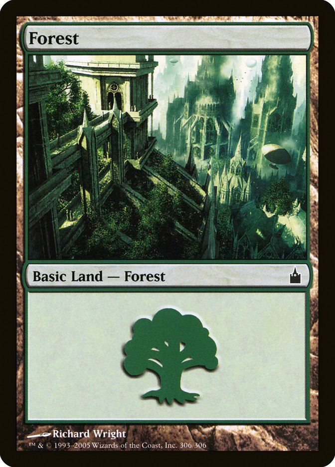 Forest (306) [Ravnica: City of Guilds] Foil