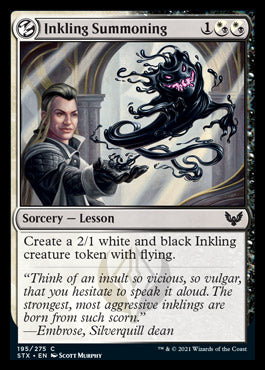 Inkling Summoning [Strixhaven: School of Mages] Foil