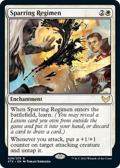 Sparring Regimen (Promo Pack) [Strixhaven: School of Mages Promos] Foil