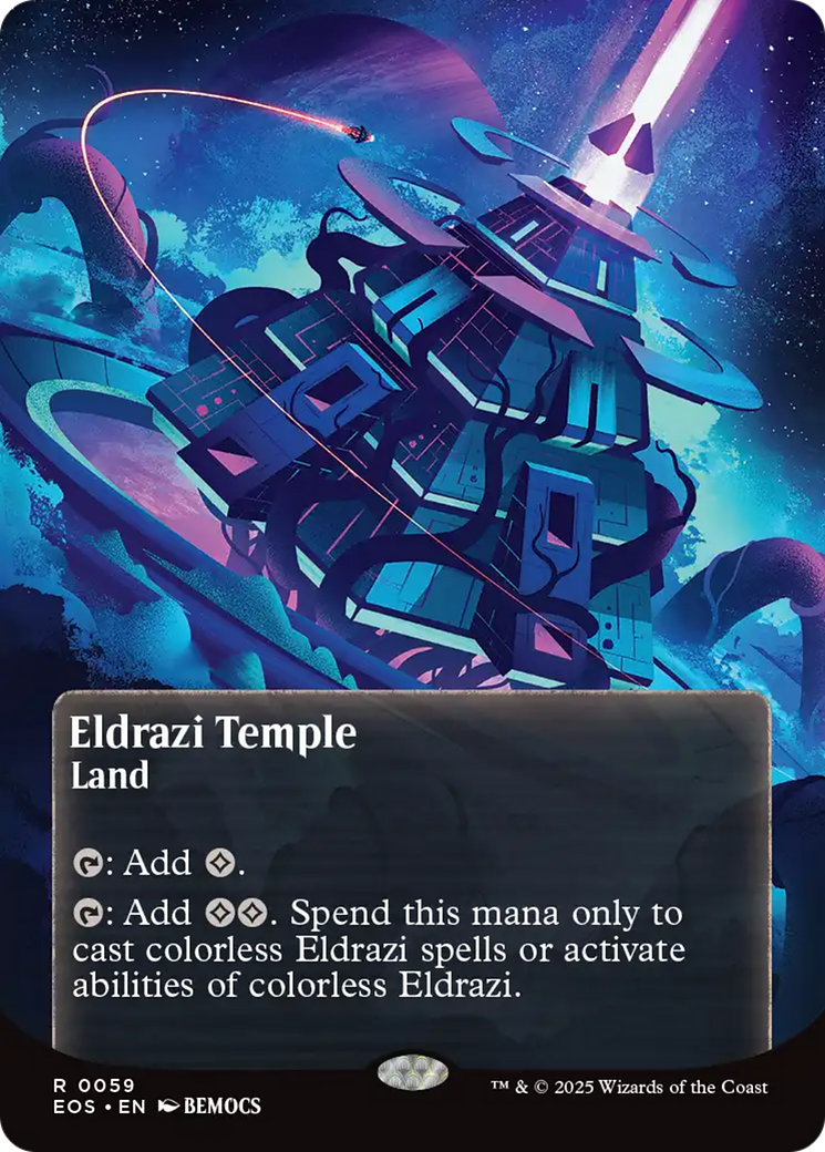 Eldrazi Temple (0059) (Borderless) [Edge of Eternities: Stellar Sights] Foil