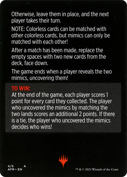 Mimic Match // Mimic Match (cont'd)  [Adventures in the Forgotten Realms Minigames]