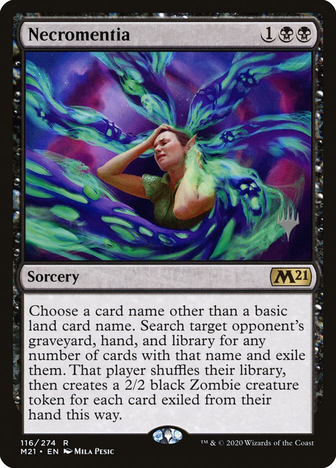 Necromentia (Promo Pack) [Core Set 2021 Promos] Foil