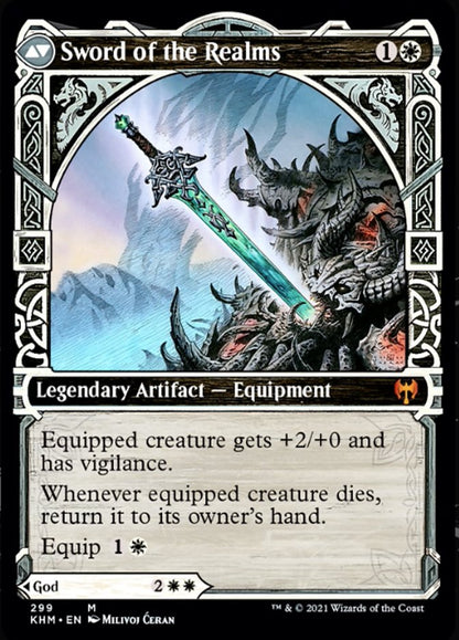 Halvar, God of Battle // Sword of the Realms (Showcase) [Kaldheim] Foil