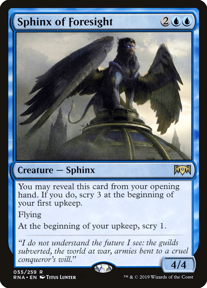 Sphinx of Foresight [Ravnica Allegiance] Foil