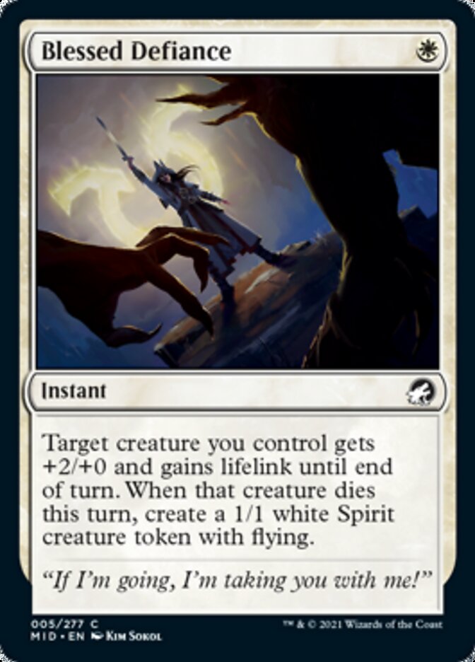 Blessed Defiance [Innistrad: Midnight Hunt] Foil