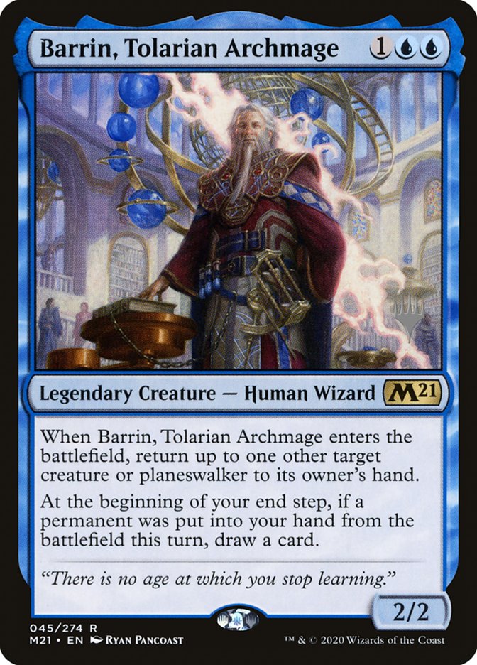Barrin, Tolarian Archmage (Promo Pack) [Core Set 2021 Promos] Foil