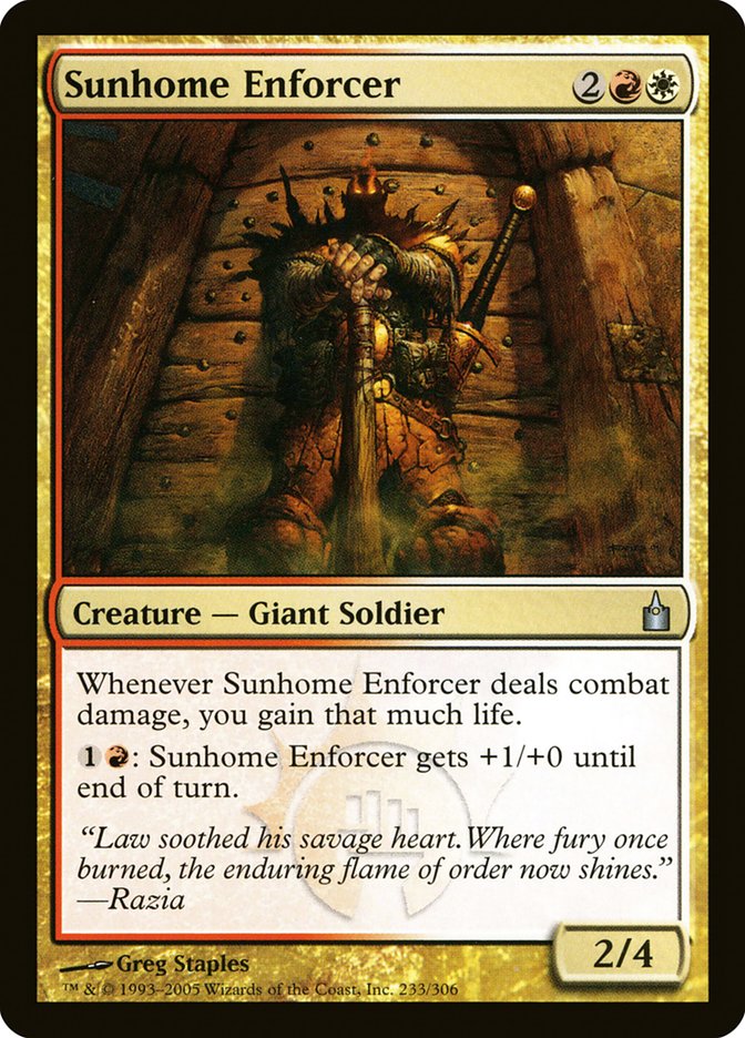 Sunhome Enforcer [Ravnica: City of Guilds] Foil