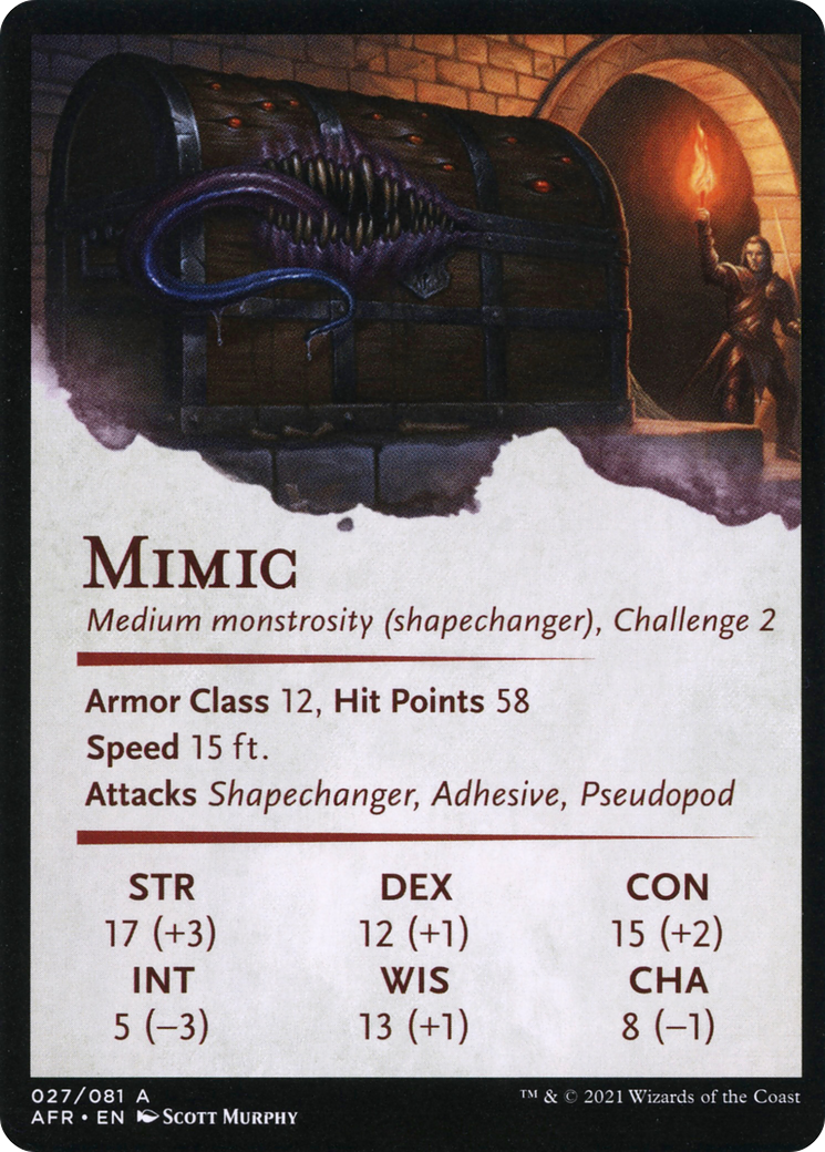 Mimic // Mimic  [Adventures in the Forgotten Realms Art Series] (Borderless) Foil