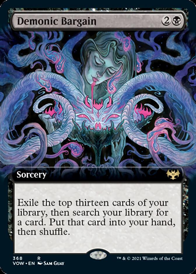 Demonic Bargain (Extended Art) [Innistrad: Crimson Vow] Foil