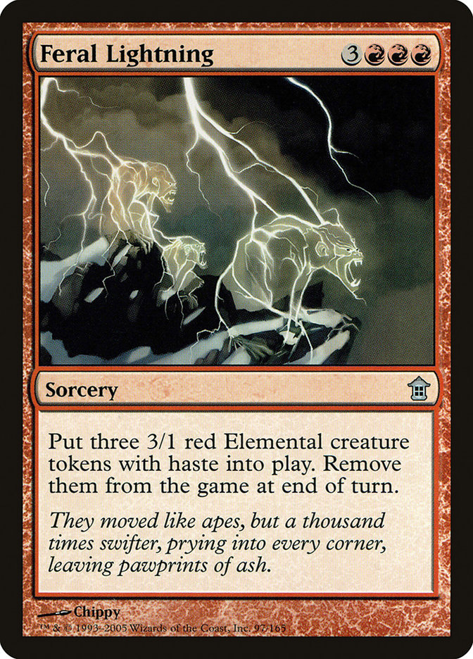Feral Lightning [Saviors of Kamigawa] Foil