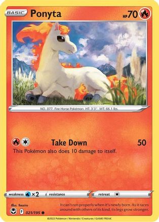 Ponyta (021/195) [Sword & Shield: Silver Tempest] Reverse Holofoil