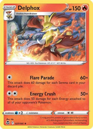 Delphox (027/195) [Sword & Shield: Silver Tempest] Reverse Holofoil