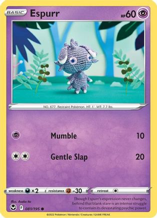 Espurr (081/195) [Sword & Shield: Silver Tempest] Reverse Holofoil
