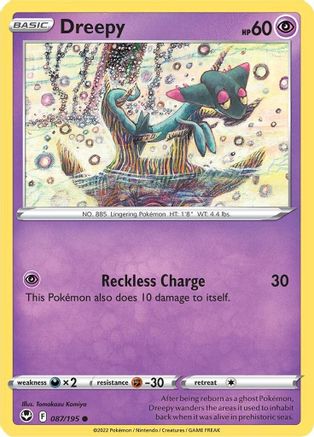Dreepy (087/195) [Sword & Shield: Silver Tempest] Reverse Holofoil