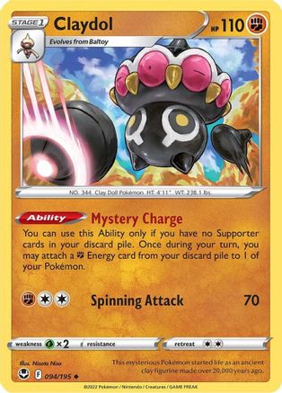 Claydol (094/195) [Sword & Shield: Silver Tempest] Reverse Holofoil