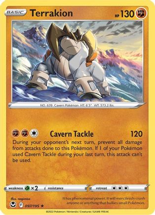 Terrakion (097/195) [Sword & Shield: Silver Tempest] Reverse Holofoil