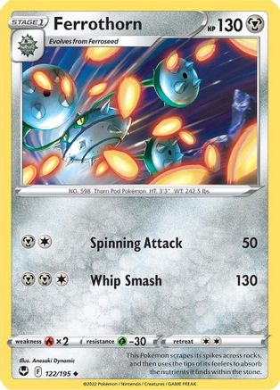 Ferrothorn (122/195) [Sword & Shield: Silver Tempest] Reverse Holofoil