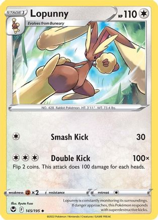 Lopunny (145/195) [Sword & Shield: Silver Tempest] Reverse Holofoil