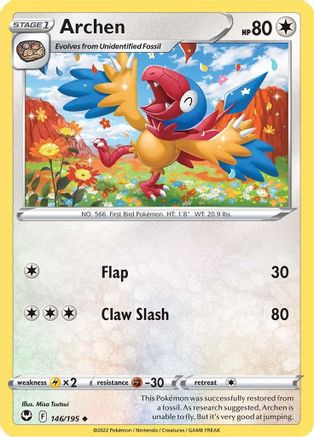 Archen (146/195) [Sword & Shield: Silver Tempest] Reverse Holofoil