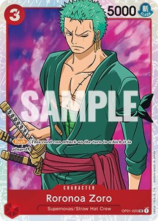 Roronoa Zoro (025) (OP01-025) - [Romance Dawn] Foil