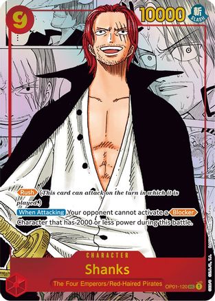 Shanks (Parallel) (Manga) (Alternate Art) (OP01-120) - [Romance Dawn] Foil