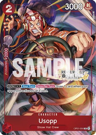 Usopp - OP01-004 (Treasure Cup) (OP01-004) - [One Piece Promotion Cards] Foil