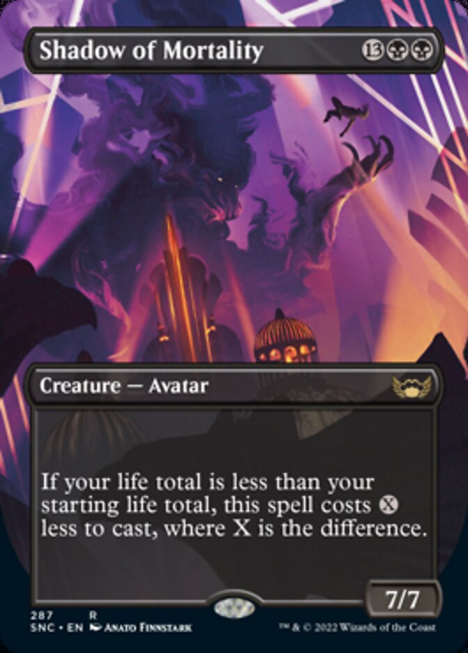 Shadow of Mortality (Borderless Alternate Art) [Streets of New Capenna] Foil