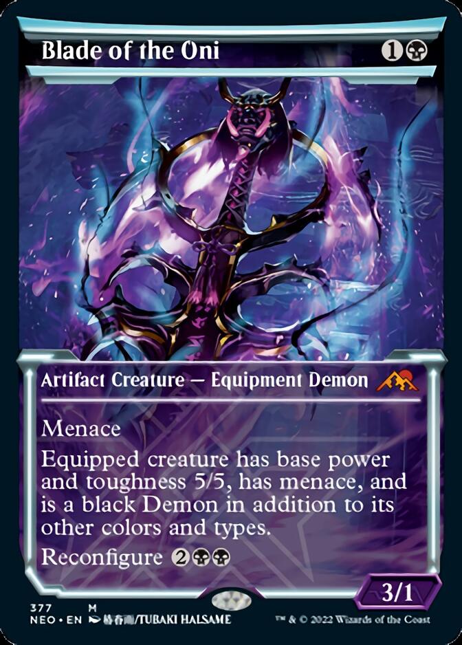 Blade of the Oni (Showcase Soft Glow) [Kamigawa: Neon Dynasty] Foil