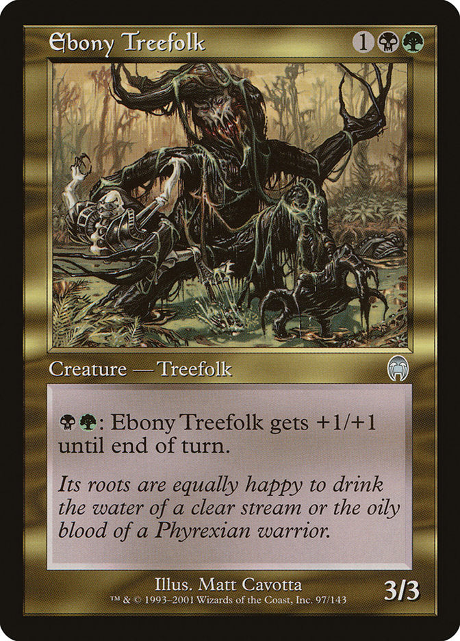 Ebony Treefolk [Apocalypse] Foil