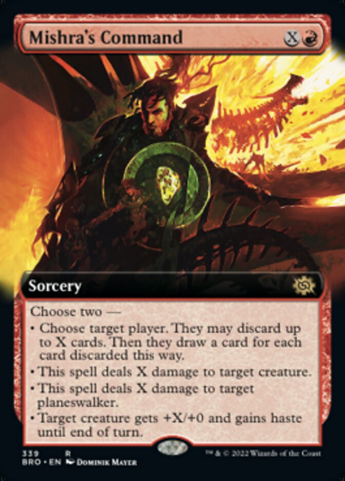 Mishra's Command (Extended Art) [The Brothers' War] Foil