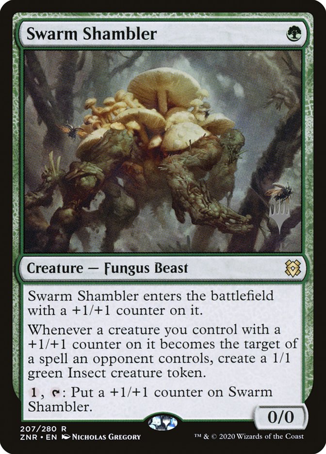 Swarm Shambler (Promo Pack) [Zendikar Rising Promos] Foil