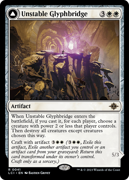 Unstable Glyphbridge // Sandswirl Wanderglyph [The Lost Caverns of Ixalan] Foil