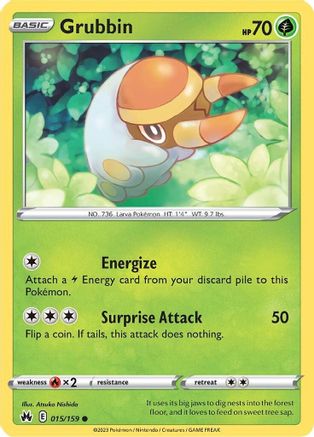 Grubbin (015/159) [Sword & Shield: Crown Zenith] Reverse Holofoil