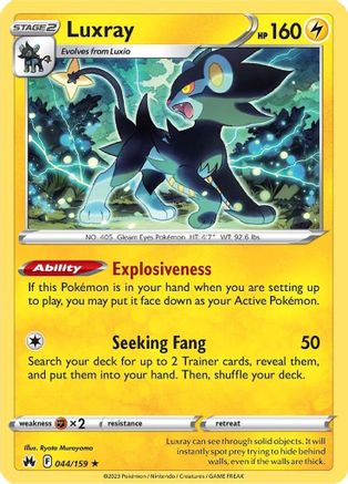 Luxray (044/159) (44) [Sword & Shield: Crown Zenith] Reverse Holofoil