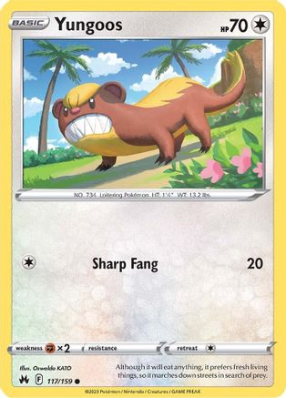 Yungoos (117/159) [Sword & Shield: Crown Zenith] Reverse Holofoil