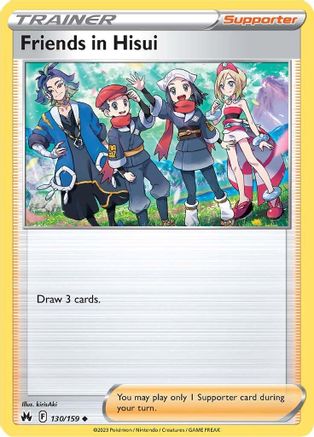 Friends in Hisui (130/159) [Sword & Shield: Crown Zenith] Reverse Holofoil