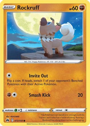 Rockruff (073/159) [Sword & Shield: Crown Zenith] Reverse Holofoil