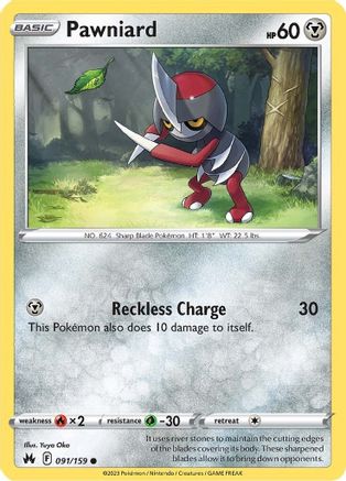 Pawniard (091/159) (91) [Sword & Shield: Crown Zenith] Reverse Holofoil