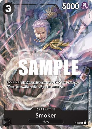 Smoker (Pre-Release) (P-025) - [One Piece Promotion Cards]