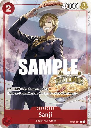 Sanji (Online Regional 2023) [Participant] (ST01-004) - [One Piece Promotion Cards] Foil