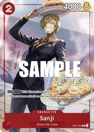 Sanji (Online Regional 2023) [Finalist] (ST01-004) - [One Piece Promotion Cards] Foil